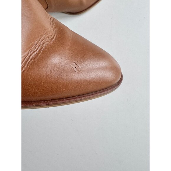 EVERLANE The Heel Boot Cognac Brown Leather Block Heel Ankle Boots, Size 6.5 - Picture 6 of 15